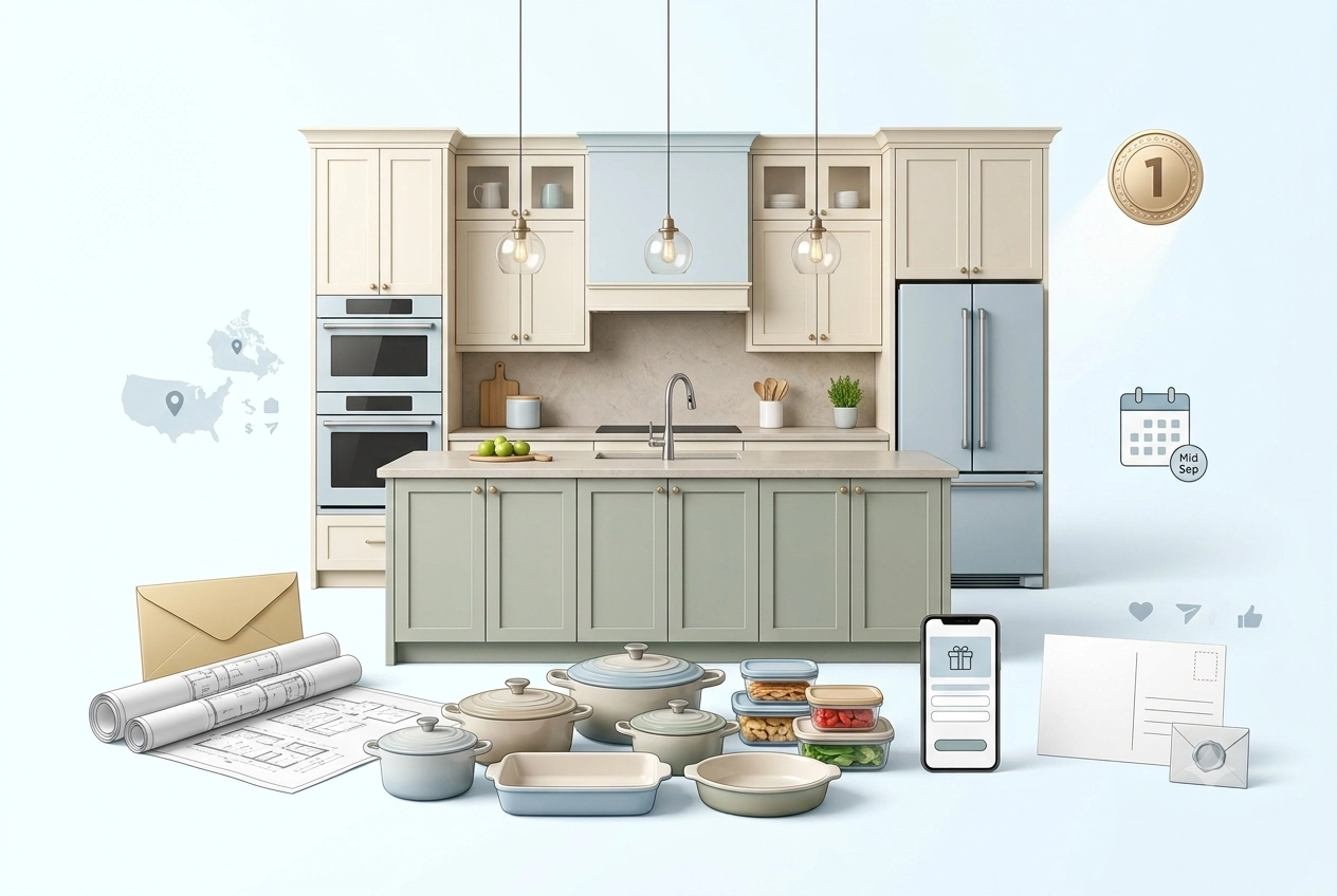 Caraway Home 0,000 Sweepstakes featuring a modern dream kitchen renovation and substantial cash prize concept