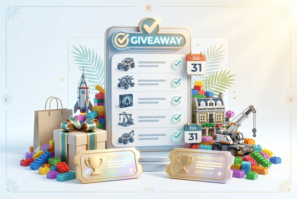 LEGO Win Your Wishlist Sweepstakes toy prize illustration