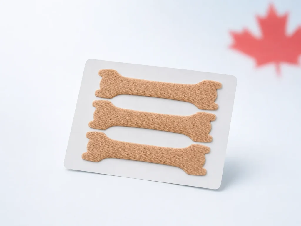 Conceptual illustration of a nasal strip sample available in Canada