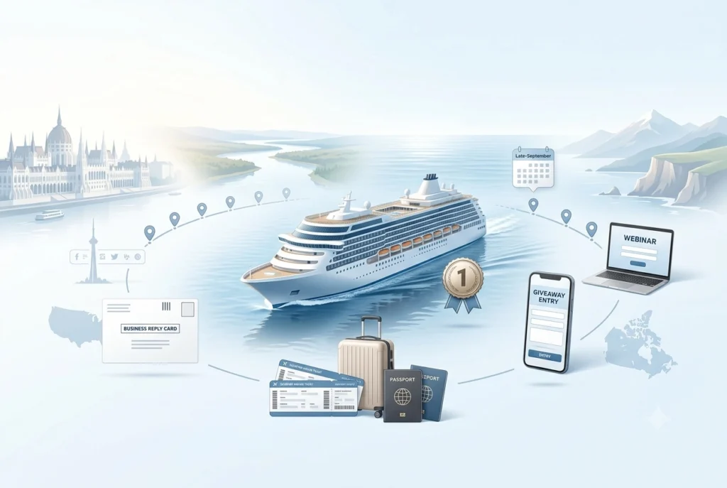 Viking 2027 8-Day Journey Sweepstakes featuring a premium cruise voyage and roundtrip airfare prize for two