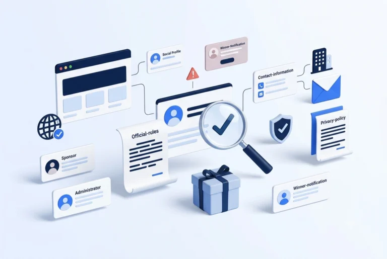 How to verify a giveaway organizer using official rules and sponsor verification checks