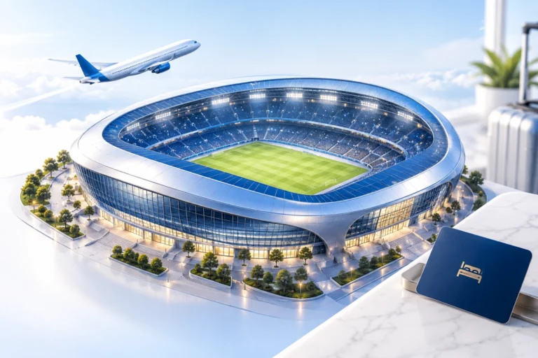 Sony Super Bowl LXI Sweepstakes 2026 featured image showing a generic stadium with travel elements representing the grand prize trip